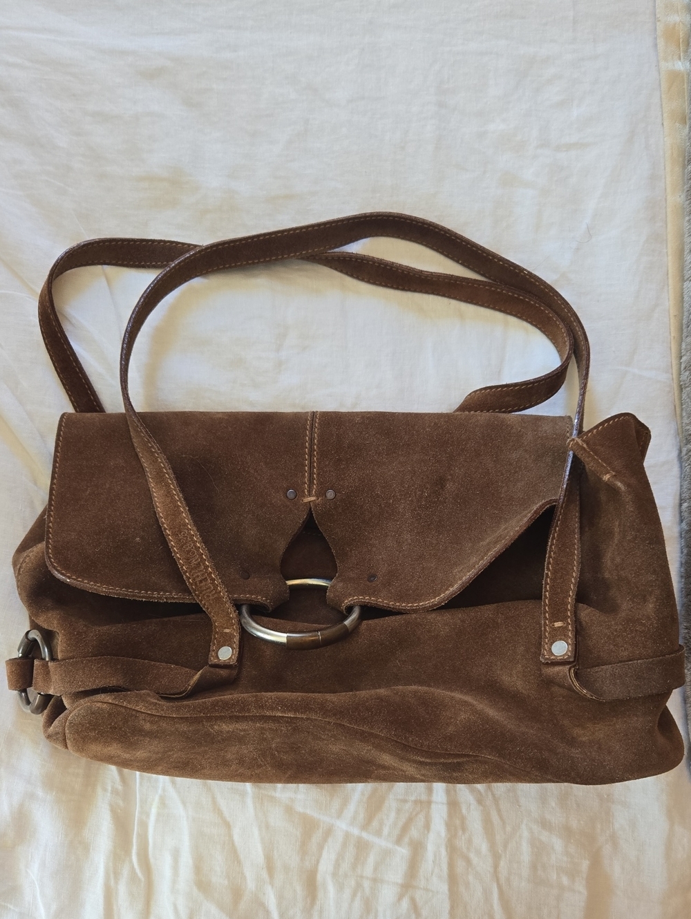 Ruehl suede bag